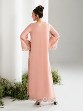 Gulnaar 2pc Hand-Embellished Silk Kaftan Suit