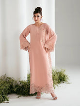 Gulnaar 2pc Hand-Embellished Silk Kaftan Suit