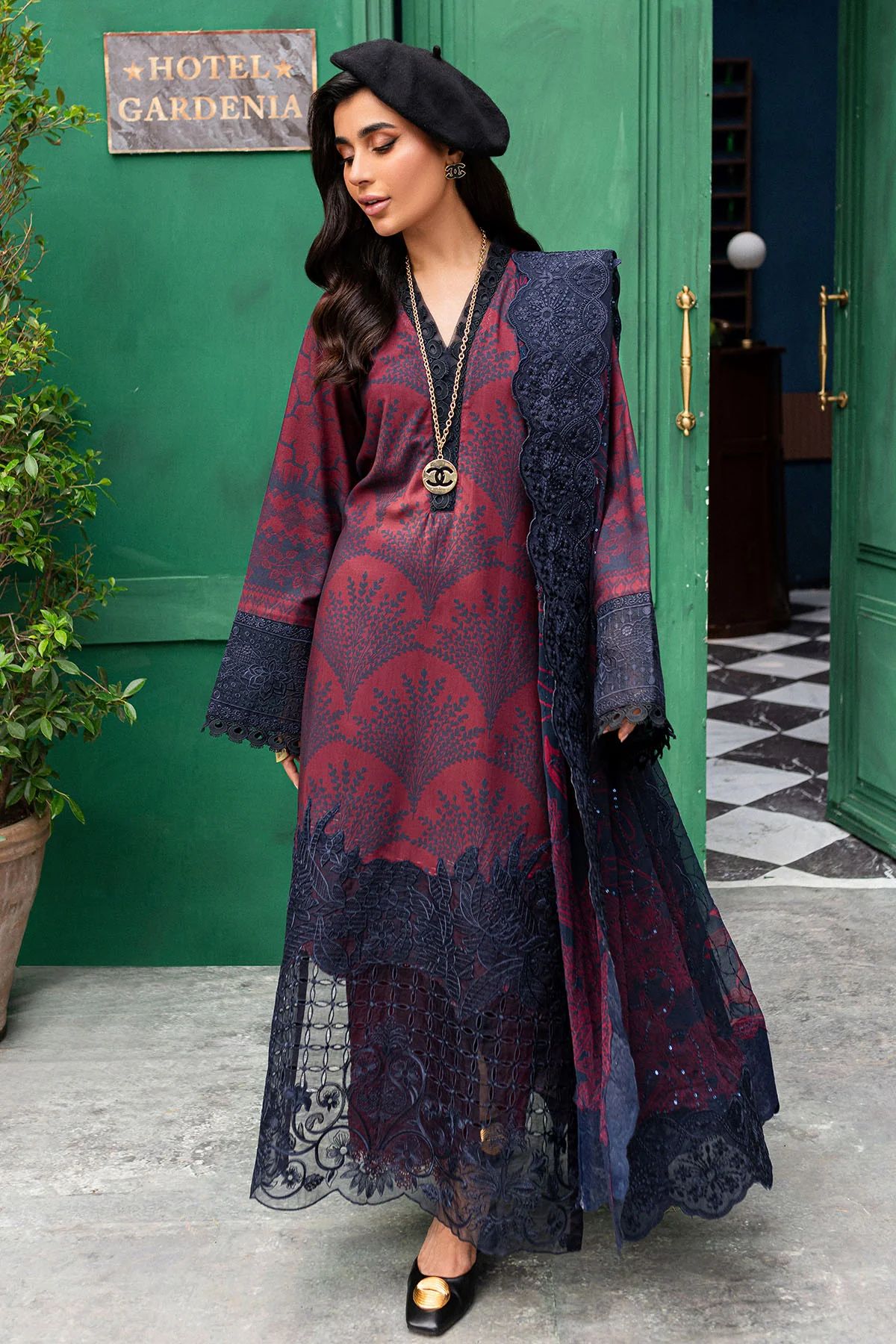 Nureh Gardenia Winter Collection -Women Linen Slub Dresses GS-159