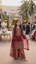 Mona Little Heirloom 3pc Embellished Chiffon Girls’ Gharara Suit – MLH6