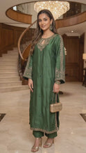 Glow by Hemline – Green Embroidered Viscose Ready to Wear 2PC Suit Glow13