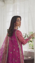 Mushq Ready to Wear Magenta Embellished Chiffon Formal Suit – MFF8