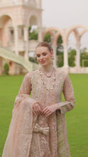 Silver 3pc Organza Handwork Long Frock with Sharara – The Occasion OS4