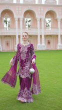 Silver 3pc Organza Handwork Sharara Suit – The Occasion OS1