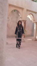 Zaiwa 2pc Black Cotton Embroidered Suit – Sway13