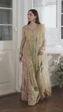 Mushq Ready to Wear Lime Yellow Embellished Chiffon Formal Dress – MFF9