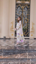 Sakeena 2pc Printed Charmeuse Handworked Kaftan – Zareen – CS2