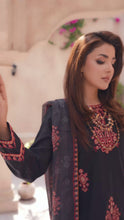Zaiwa Sway4 3pc Embroidered Cotton Long Shirt Suit with Printed Dupatta