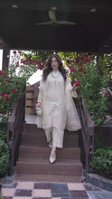 Gul Warun 3pc Embroidered Cotton Suit with Scalloped Organza Dupatta – AMG1