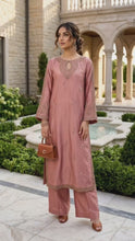 Glow by Hemline – Pink Embroidered Viscose Ready to Wear 2PC Suit Glow14