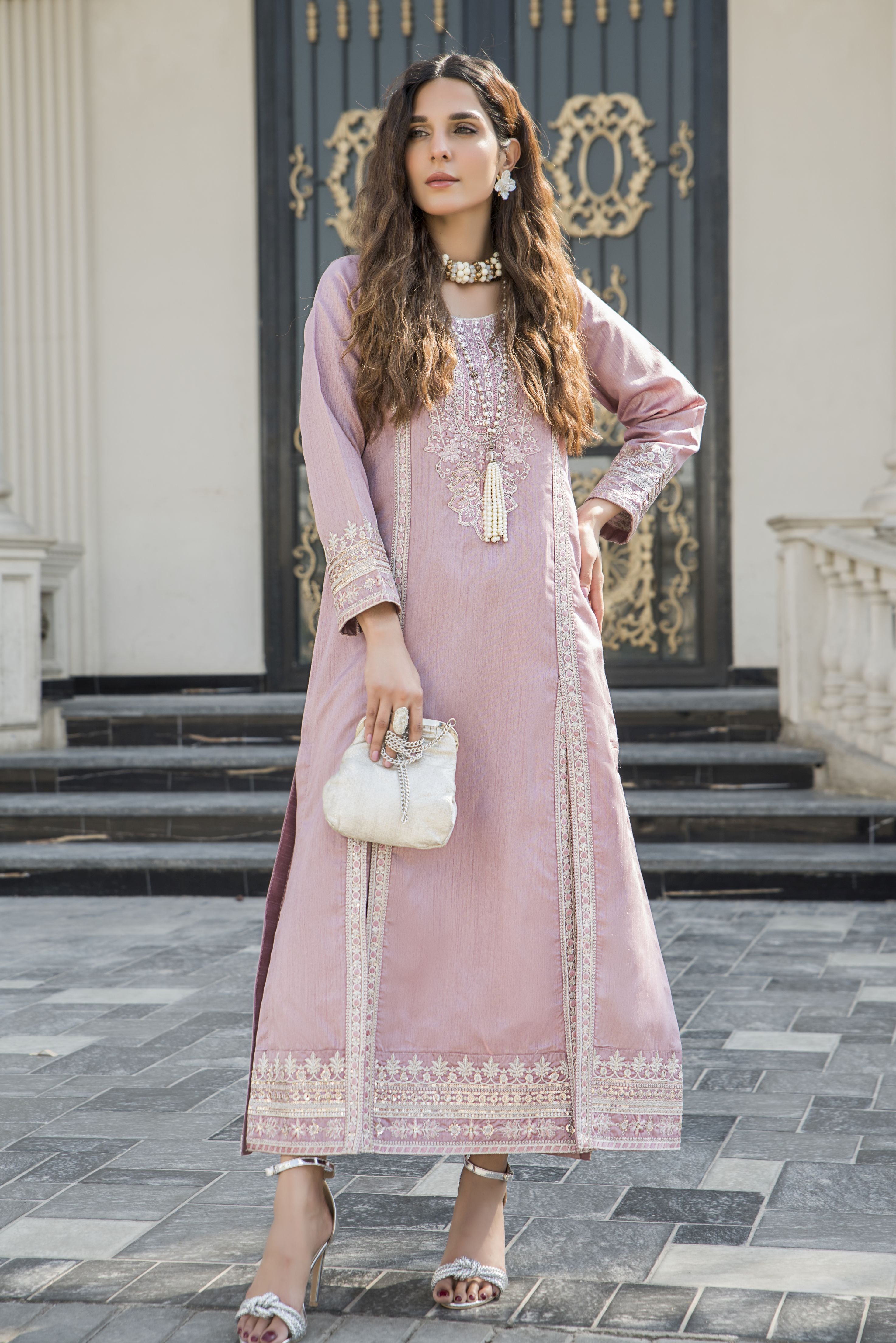 Eid Whispers Raw Silk Collecton by Gul Warun EWS6