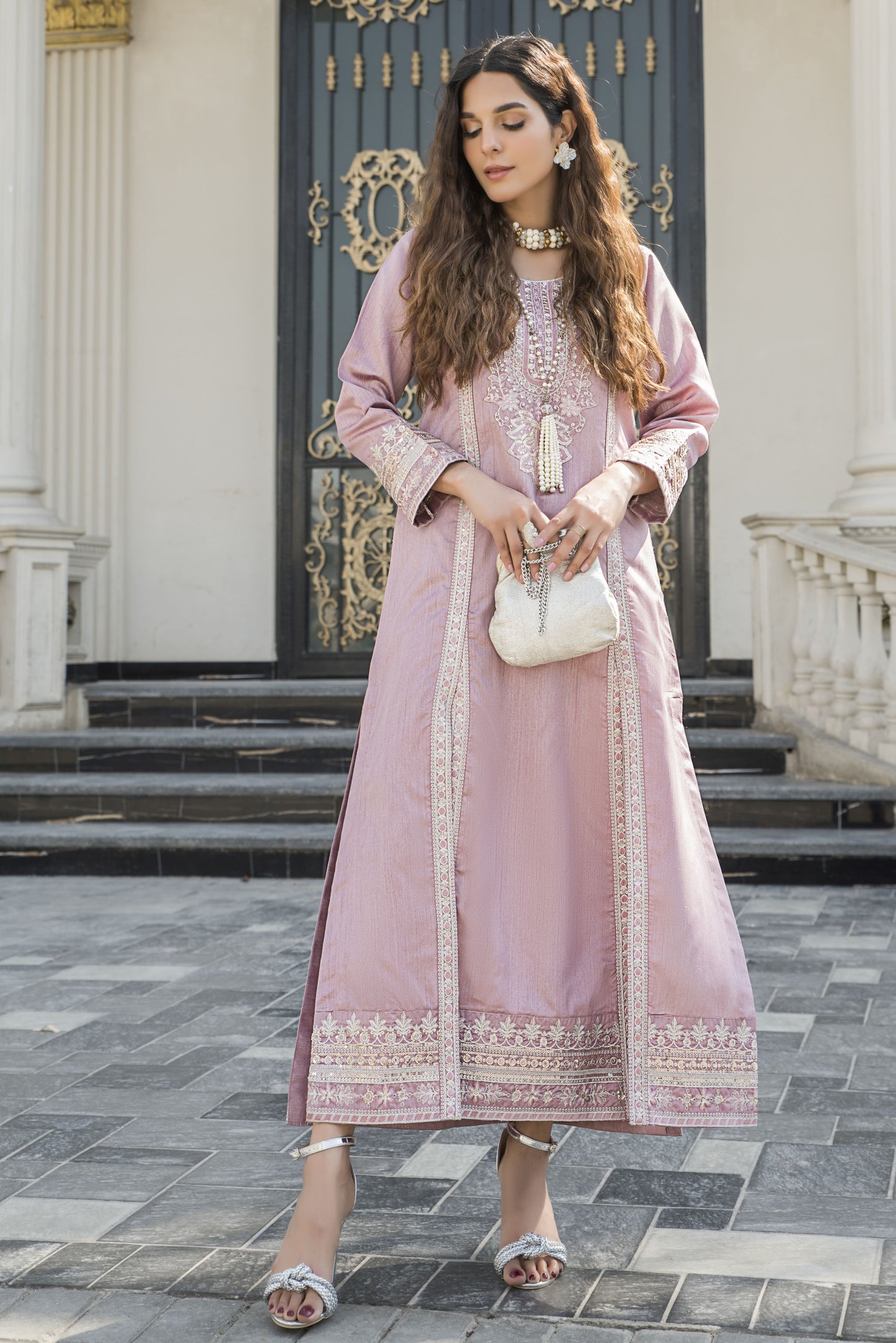 Eid Whispers Raw Silk Collecton by Gul Warun EWS6