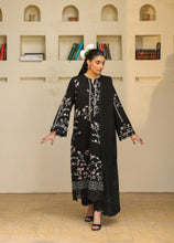 ZSA7 Ziya by Sahar Black Khaddar Long Shirt 3PC with Wool Shawl