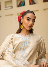 ZSA5 Ziya by Sahar – Beige Embroidered Khaddar 3PC with Wool Shawl