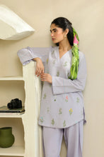 Lilac Floral Motif Self Jacquard 2pc Winter Set – Sahar SWC4