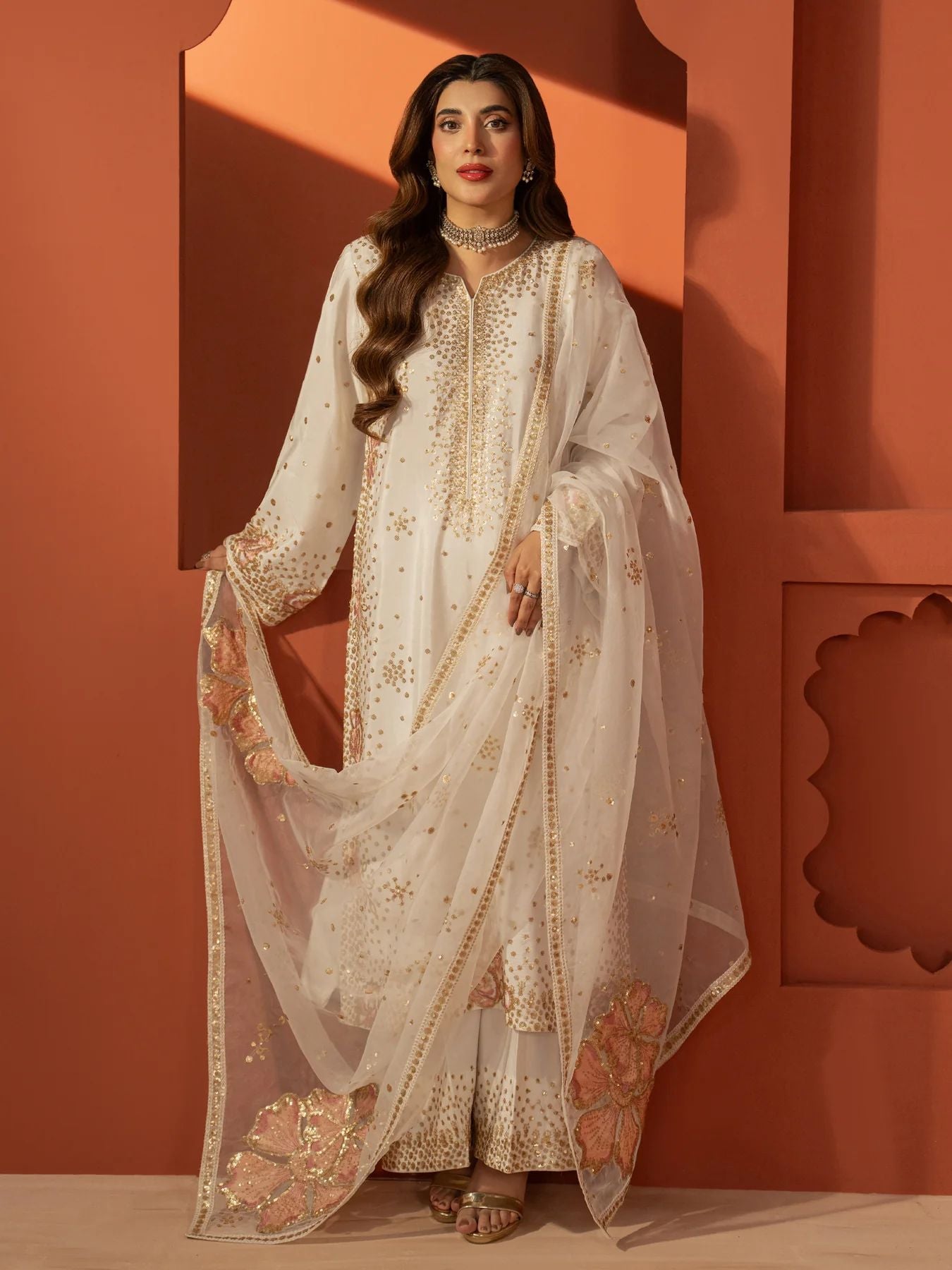 CCM6 Mohagni Chanda Raw Silk Embroidered Suit