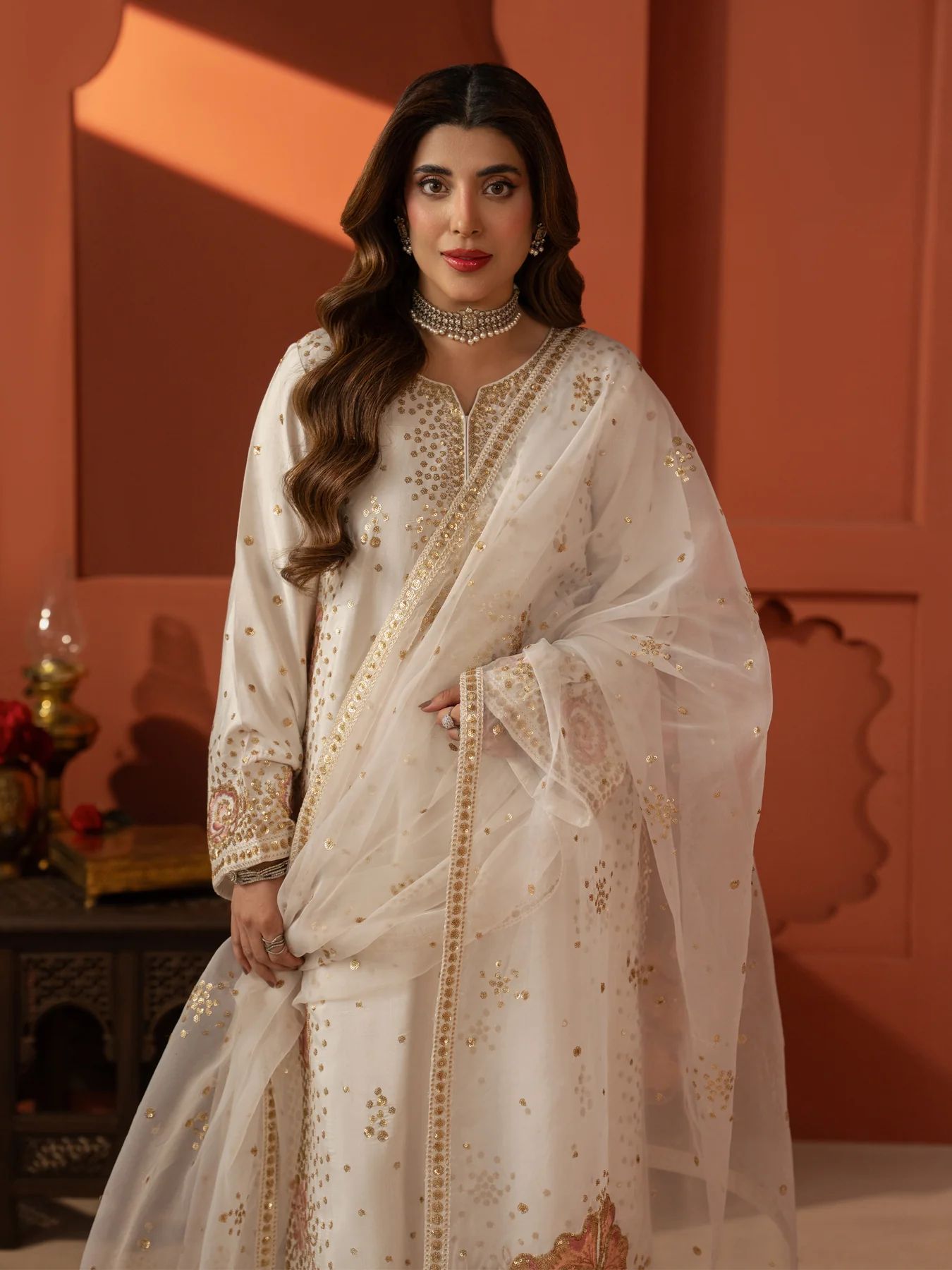 CCM6 Mohagni Chanda Raw Silk Embroidered Suit