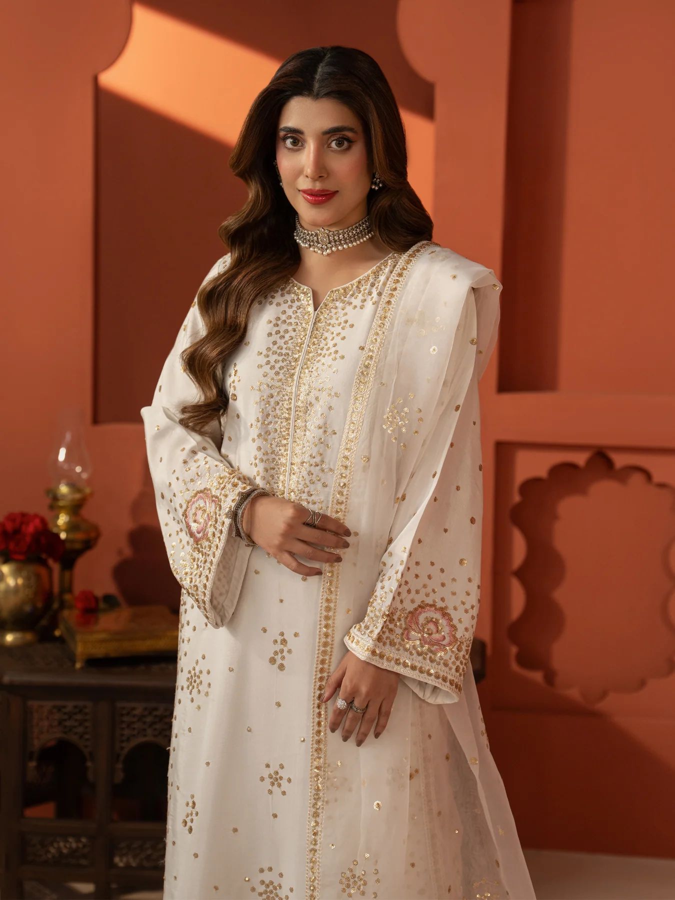 CCM6 Mohagni Chanda Raw Silk Embroidered Suit