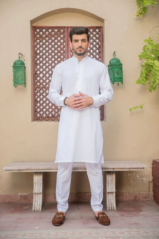 Men Embroidered Kurta Trousers Set ABNN5