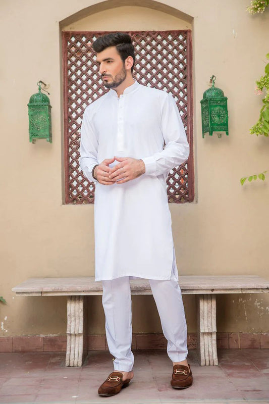 Men Plain Kurta Trousers Set ABNN1