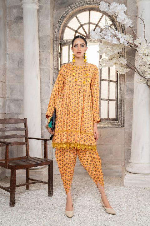 Ready to Wear 2 Pcs Linen Dress by Aabpara 07