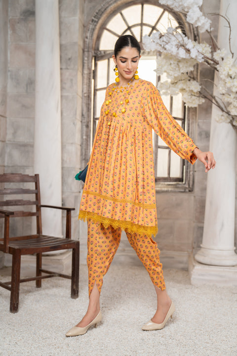Ready to Wear 2 Pcs Linen Dress by Aabpara 07