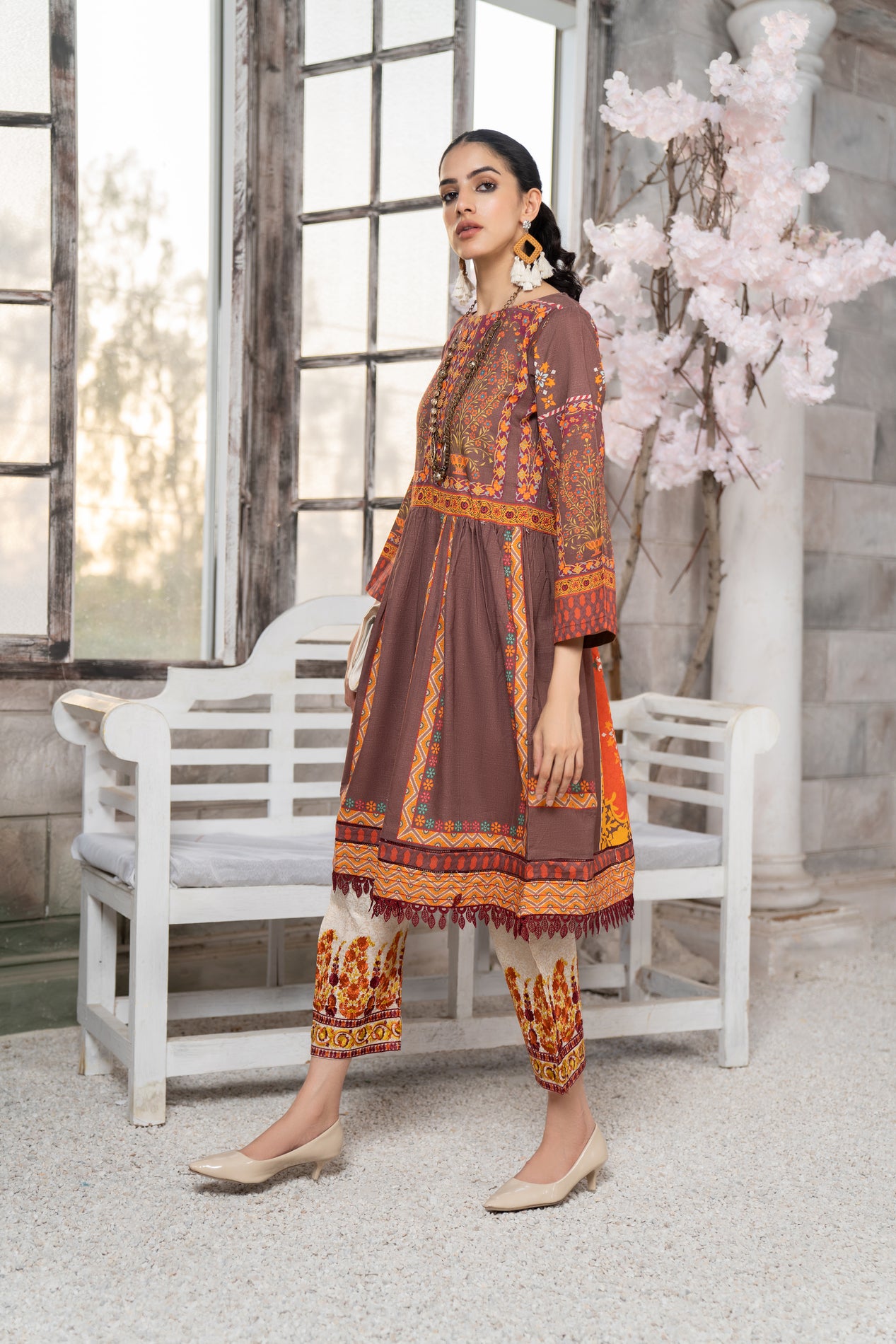 khadar dress design Ready To Wear 2 Pcs WInter Khadar Dress by AABPARA 01 Small