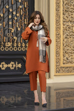 Winter Linen Dress with wool Stole by Miski WDW4