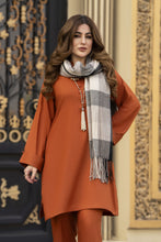 Winter Linen Dress with wool Stole by Miski WDW4