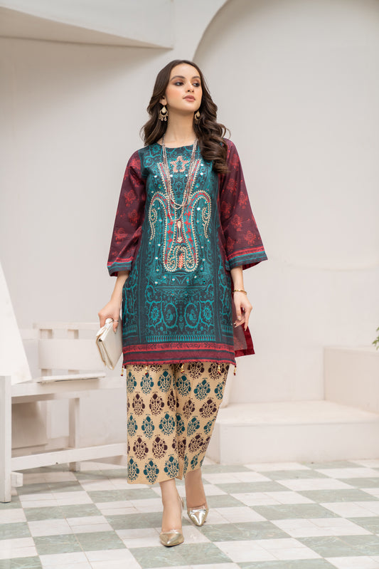 Zaiwa Embroidered Lawn ZC10