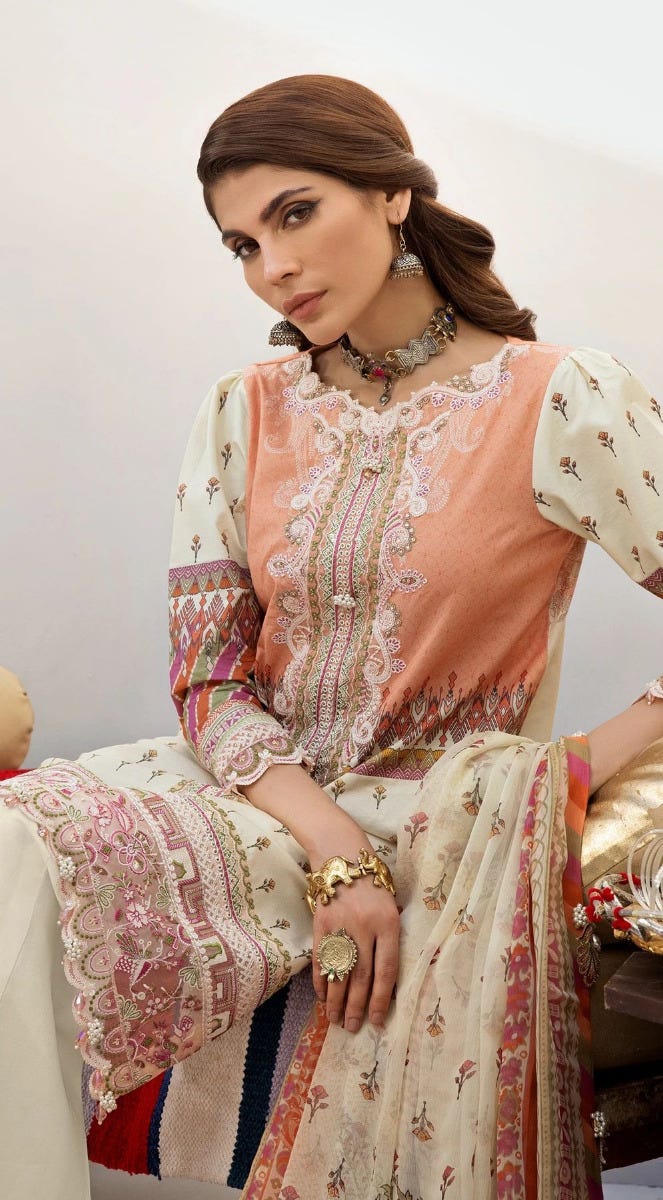 Luxury Ready to Wear Embroidered Lawn Collection by Anaya 06