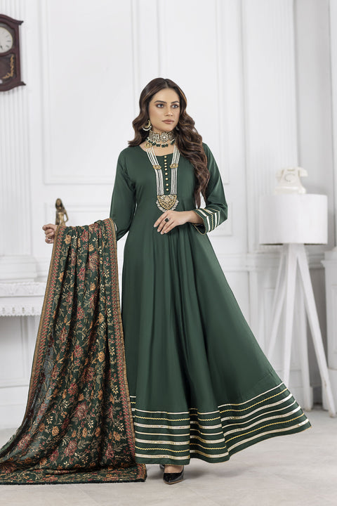 ZOYA LAKHANI Winter Linen Embroidered Dress 05