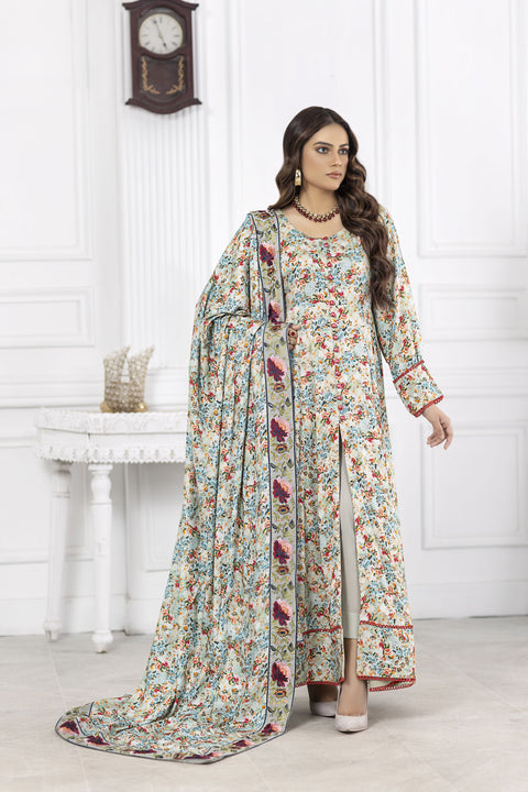ZOYA LAKHANI Winter Linen Embroidered Dress 04