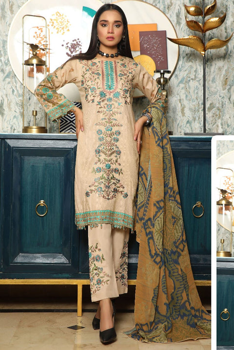 Embroidered Lawn Collection with Chiffon dopatta by Simrans 04