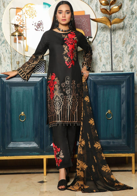 Embroidered Lawn Collection with Chiffon dopatta by Simrans 05