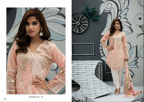 Ready to Wear 3 Pcs Dress by Sakeena Hasan-Large