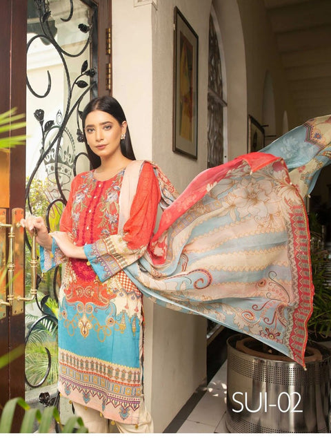 Ready to Wear 3 Pcs Embroidered Lawn Collection 02
