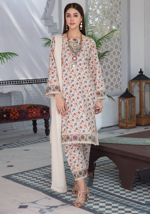 Floral Lawn Ready to Wear 3 Pcs Dress by Simrans 05