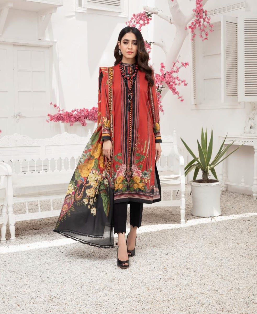 Zohra Ready to Wear 3 Pcs Cambric Dress