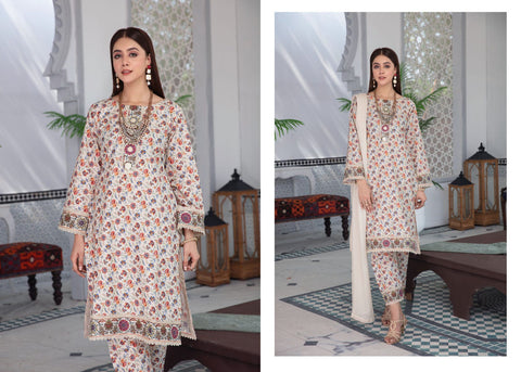 Floral Lawn Ready to Wear 3 Pcs Dress by Simrans 05