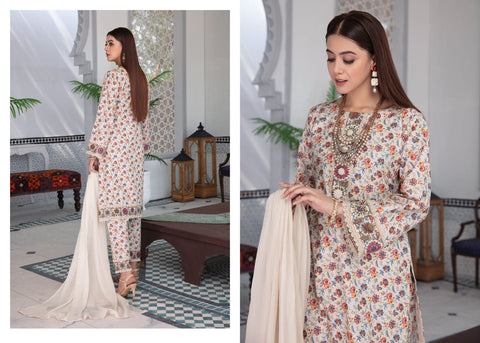 Floral Lawn Ready to Wear 3 Pcs Dress by Simrans 05