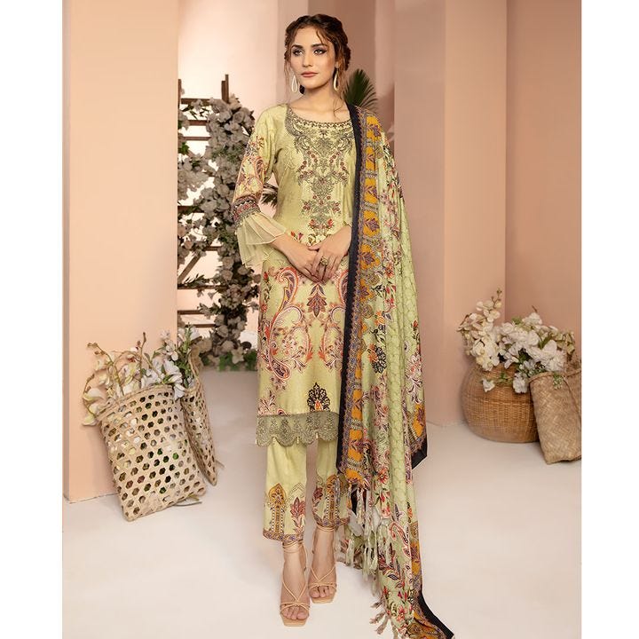 Winter Ready to Wear 3 Pcs Dress by Mona 02