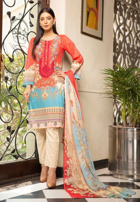 Ready to Wear 3 Pcs Embroidered Lawn Collection 02