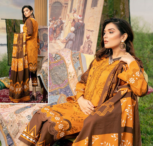 Winter Ready to Wear Digital khaddar Dress by Noorma Kaamal 06