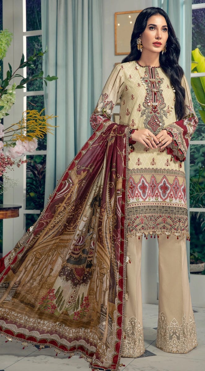 Luxury Lawn Ready to Wear 3 Pcs Dress of Anaya by Kiran Chaudhry 6B