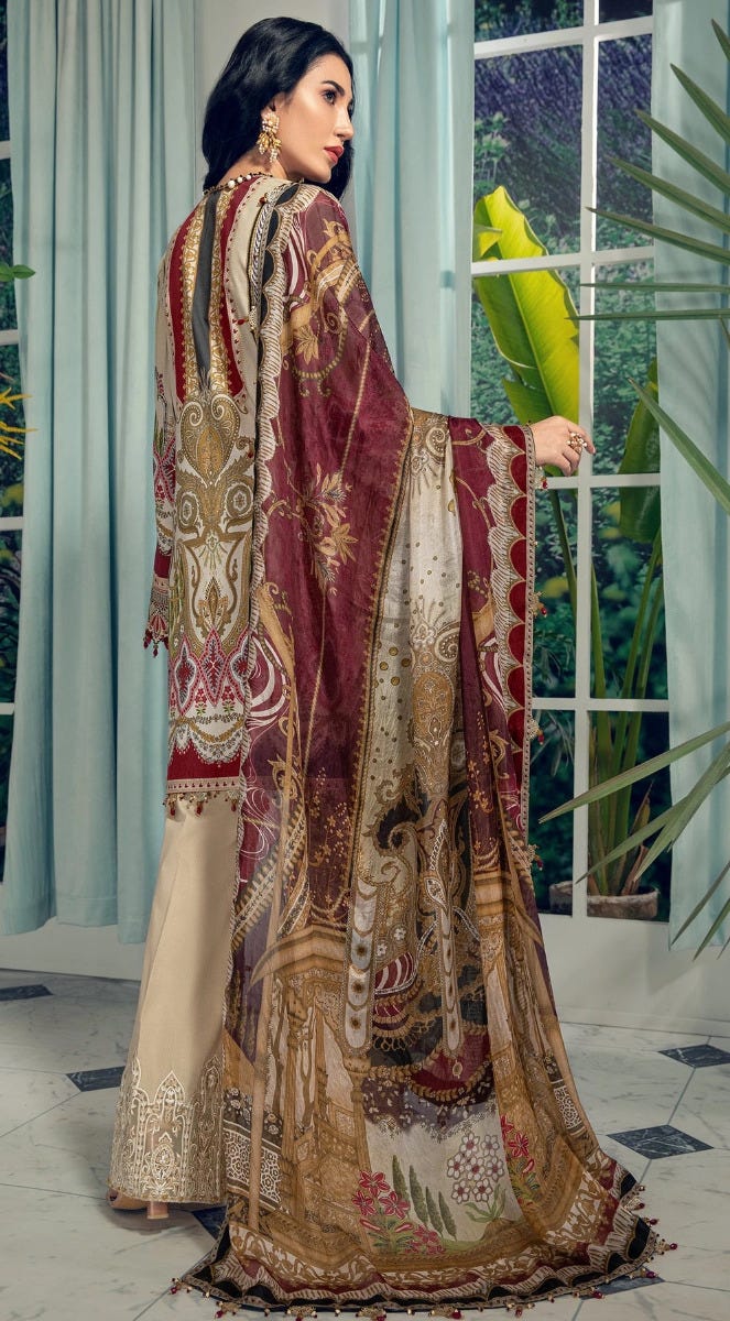 Luxury Lawn Ready to Wear 3 Pcs Dress of Anaya by Kiran Chaudhry 6B