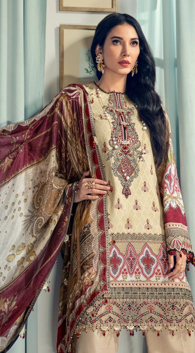 Luxury Lawn Ready to Wear 3 Pcs Dress of Anaya by Kiran Chaudhry 6B