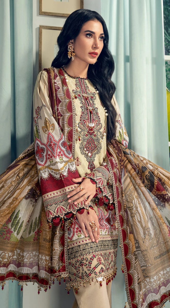 Luxury Lawn Ready to Wear 3 Pcs Dress of Anaya by Kiran Chaudhry 6B