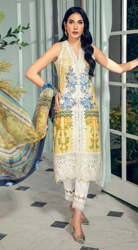 Luxury Lawn Ready to Wear 3 Pcs Dress of Anaya by Kiran Chaudhry 2A