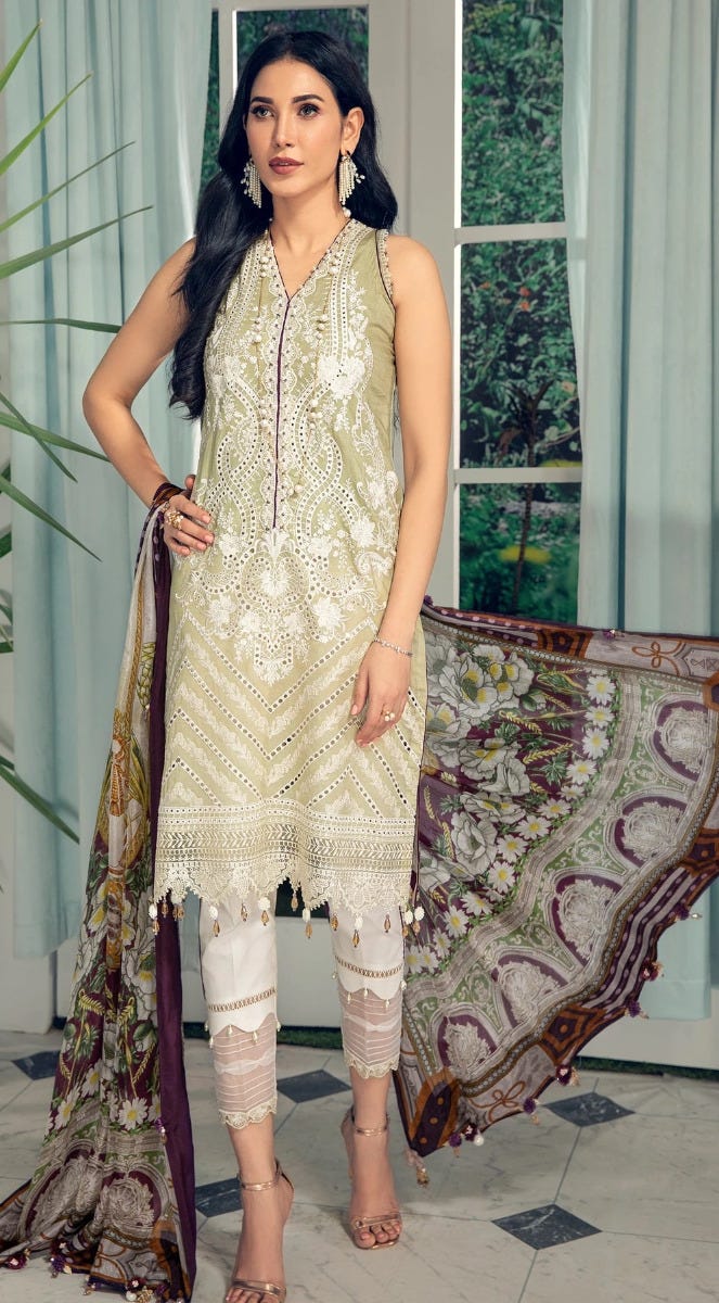 Luxury Lawn Ready to Wear 3 Pcs Dress of Anaya by Kiran Chaudhry 07B